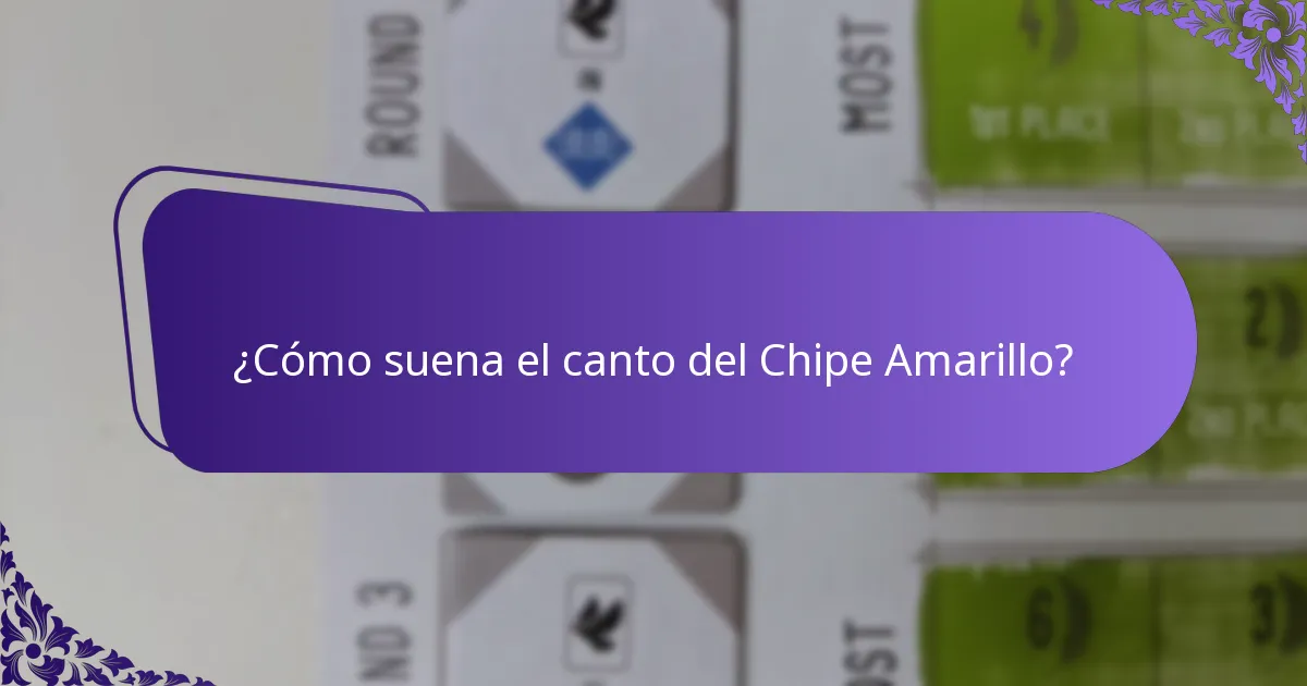 ¿Cómo suena el canto del Chipe Amarillo?